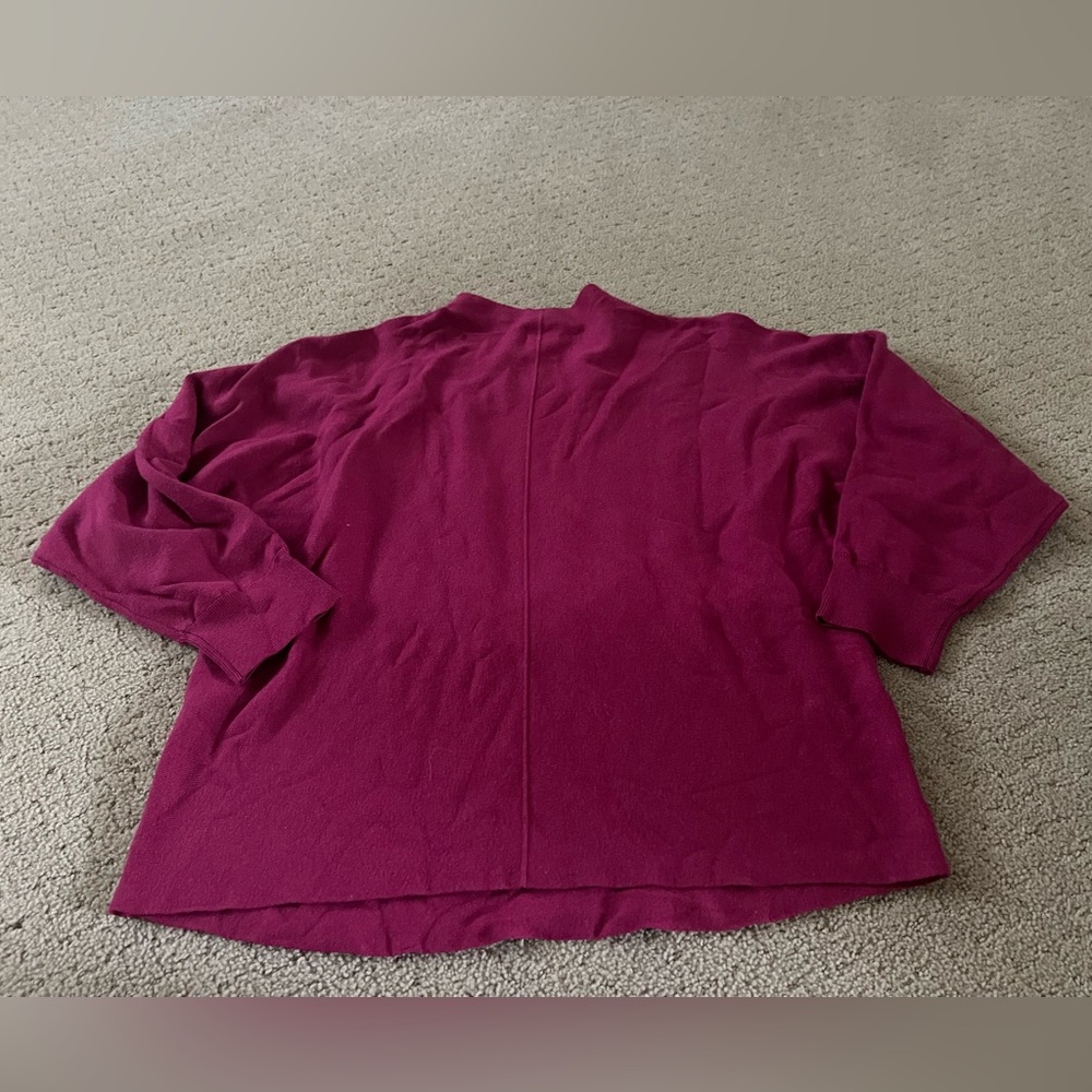 Anthropologie Saturday Sunday Fushia Pink Mock Neck Sweater L Bin 304